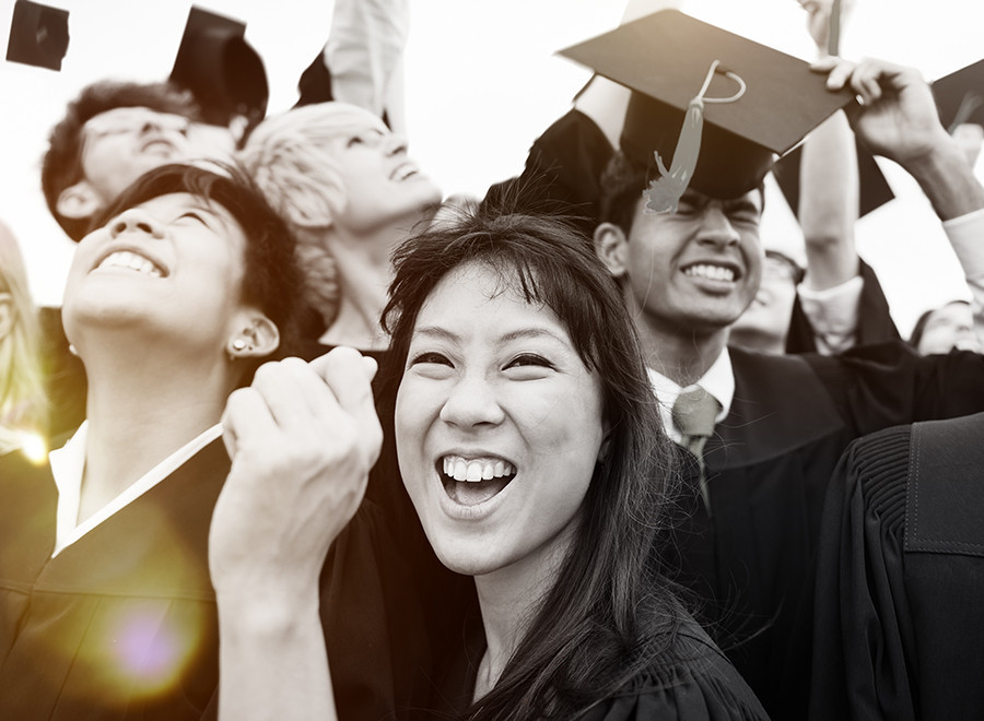 Youth celebrating at graduation